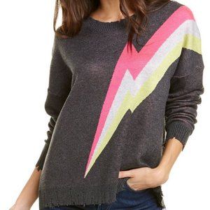 Fate Lightning Bolt Distressed Sweater 